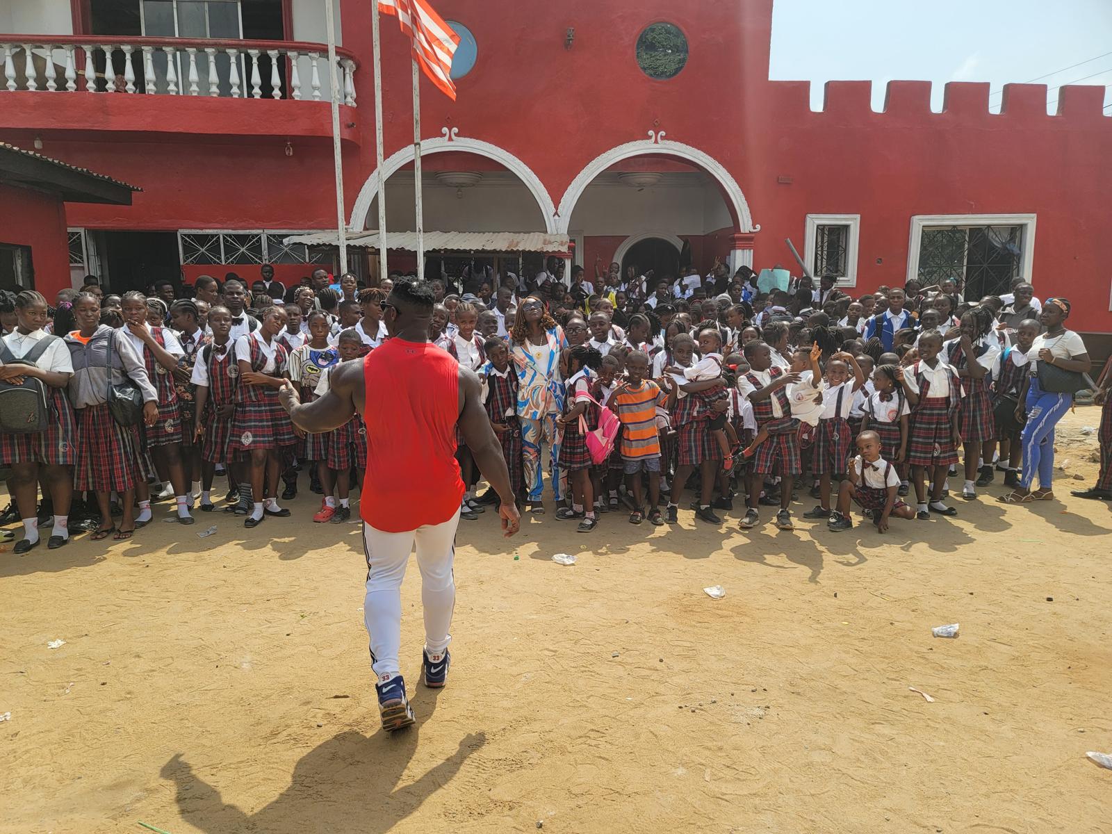 CEO Mr. Adolphus Kwaidah and Students